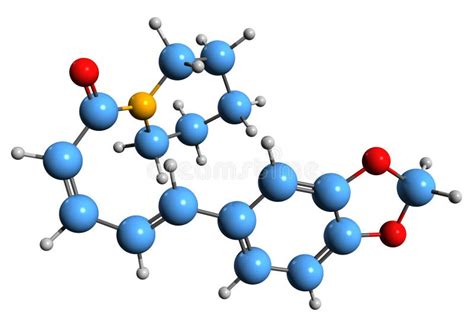 3D Image of Piperine Skeletal Formula Stock Illustration - Illustration ...