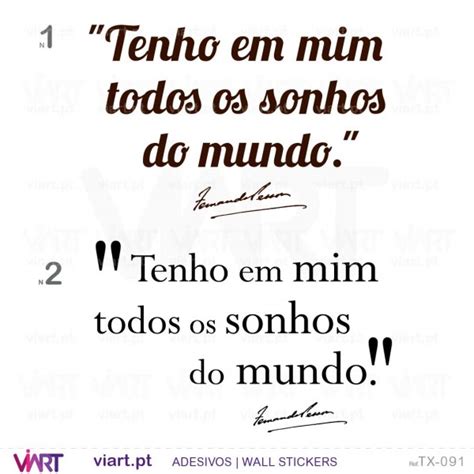 Tenho Em Mim Todos Os Sonhos Do Mundo Fernando Pessoa Vinis