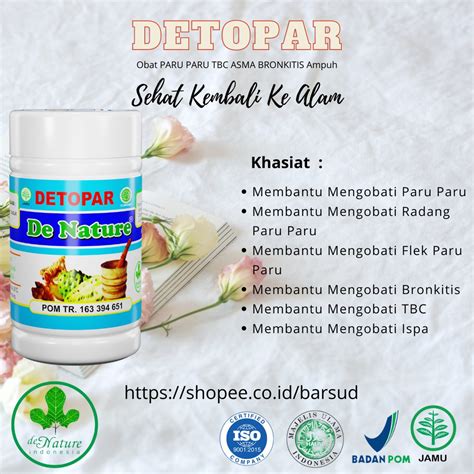 Jual COD Obat PARU PARU TBC ASMA BRONKITIS Ampuh Detopar De Nature