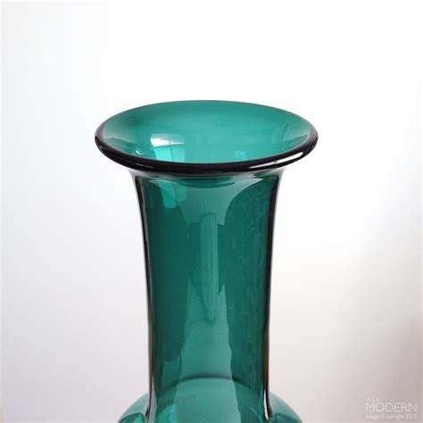 Blenko Glass Tall No 5717 Juniper Architectural Floor Vase Wayne Husted On A La Modern