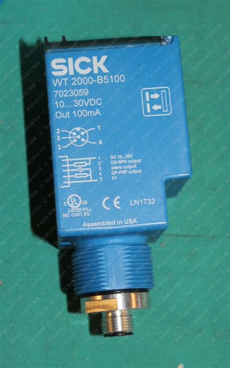 Sick WT 2000 B5100 7023059 Photoelectric Sensor 10 30VDC PartCrib