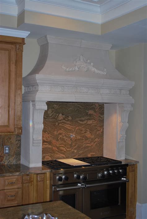 Limestone Cast Stone Range Hood - Astone Artisan