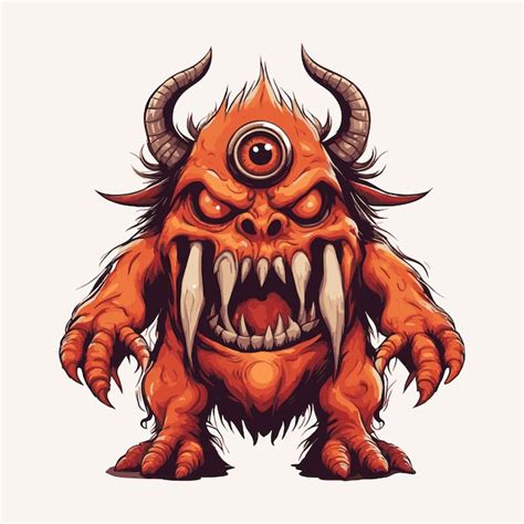 Monstro Diabo Vetor Para Camisetas Adesivos Logotipos E Mascotes