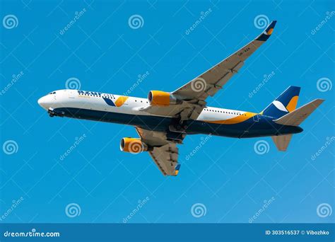 Airplane Boeing Er Ur Azk Of Azur Air Ukraine Is Taking Off