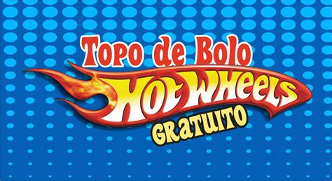 Topo de bolo Hot Wheels Para Imprimir Grátis