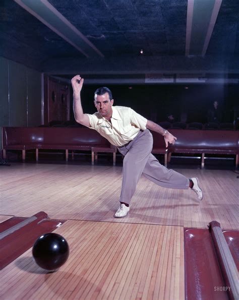 Professional Bowler Buddy Boman Demonstrates His Technique 1951