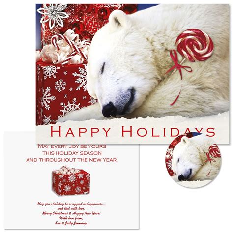 Polar Bear Christmas Christmas Cards Colorful Images