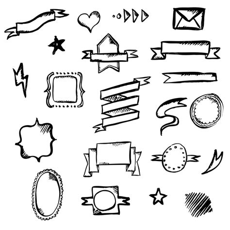 Hand Draw Symbols Stroke Vintage Drawing Vector Stroke Vintage Drawing Png And Vector With