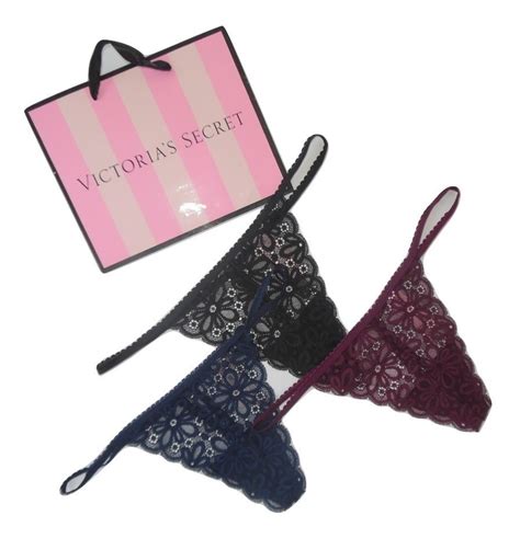 Victorias Secret Lencería Sexy Encaje Pack 3 Tangas Hilo Xs Envío gratis