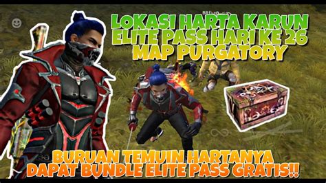 Lokasi Harta Karun Elite Pass Hari Ke Free Fire Battleground Youtube