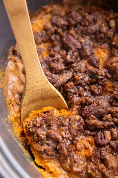 Crock Pot Sweet Potato Casserole The Roasted Root