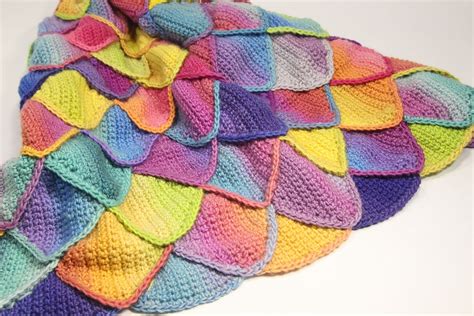 Ravelry Bright Dragon Scales Blanket By Jess Mason Crochet Blanket