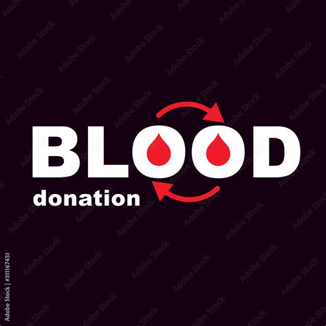 Blood donation vector symbol created with red blood drops and ...