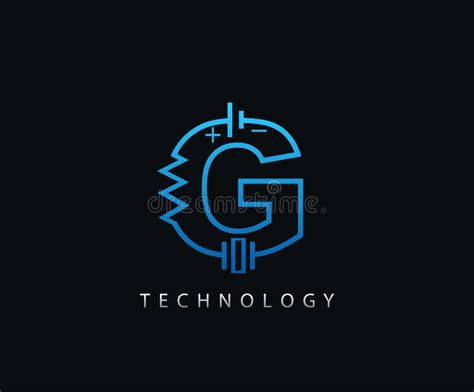 Dise O De Logotipo De Letras G De Tecnolog A El Ctrica Ilustraci N Del