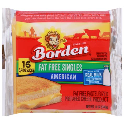 Save On Borden American Cheese Product Fat Free Singles Ct Order