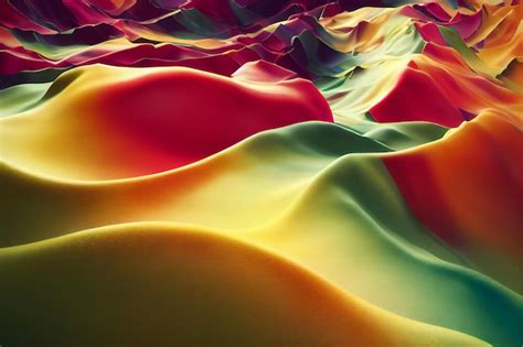 Premium Photo Colorful Wave Art Design