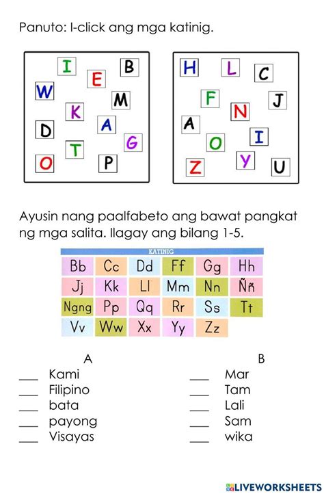 Katinig Interactive Worksheet Live Worksheets 41 Off