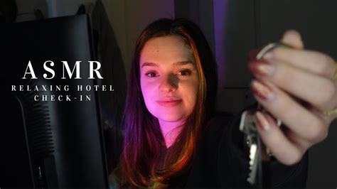 Asmr Roleplay Relaxing Hotel Check In Tapping Whispering Keyboard