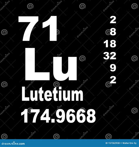 Lutetium Periodic Table of Elements Stock Illustration - Illustration ...