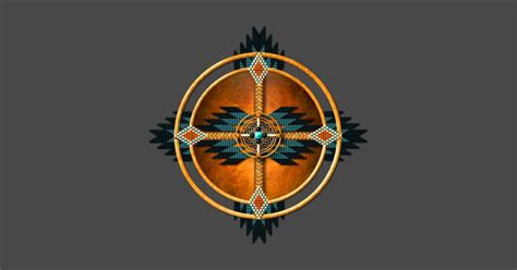 Southwest Native American Medicine Wheel Mandala By Naumaddicarts