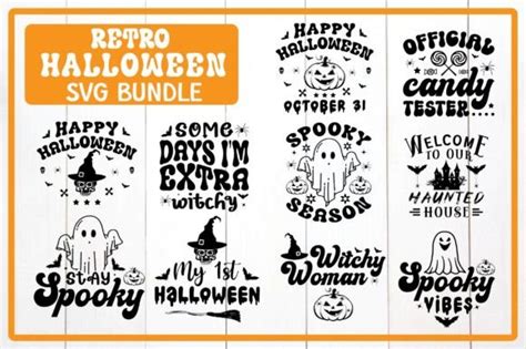 Retro Halloween Svg Bundle Spooky Svg Graphic By Svg Design Hub