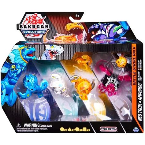 Bakugan Evolutions Battle Strike Pack 6 Figurines Et Cartes Cdiscount