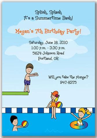 Custom Personalized Pool Party Invitations - ThePartyAnimal Blog