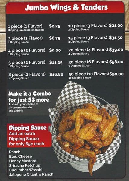 Wing Bucket Menu, Menu for Wing Bucket, Downtown, Dallas - Urbanspoon ...