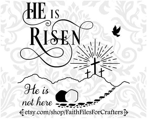 He Is Risen Svg He Is Risen Png He Is Risen Scene Svg Etsy