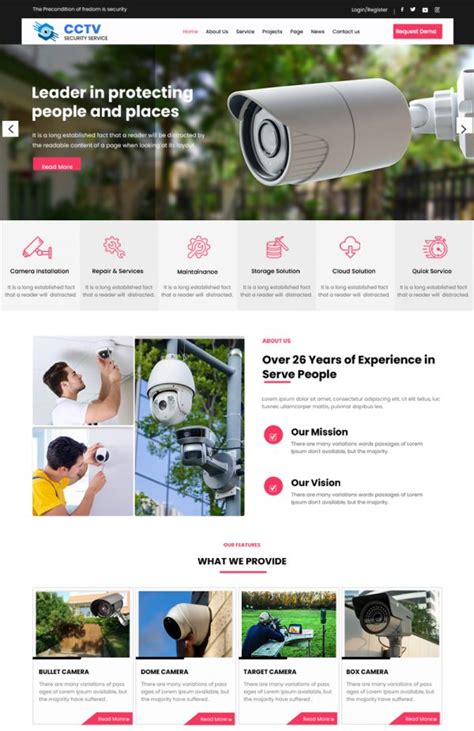 Free Cctv Security Wordpress Theme For Surveillance Agencies