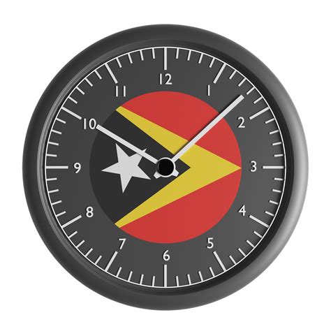 Wall Clock With The Flag Of East Timor Png