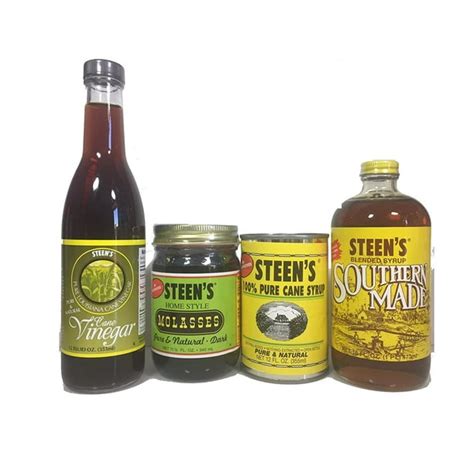 Steen's Syrup 4 Piece Variety Pack - Cane Vinegar, Molasses, Cane Syrup ...