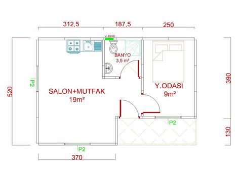 40M2 TEK KATLI PREFABRİK EV Ser Yapı Vinç