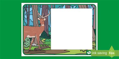 FREE Deer Photo Frame Hecho Por Educadores Twinkl