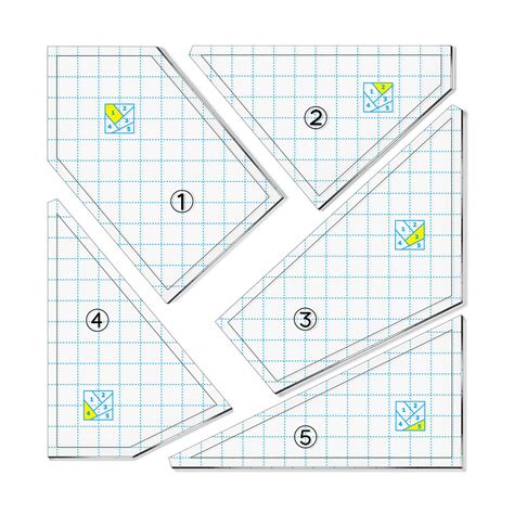 Quilting Template Set Acrylic Cutting Templates For Quilting Sewing