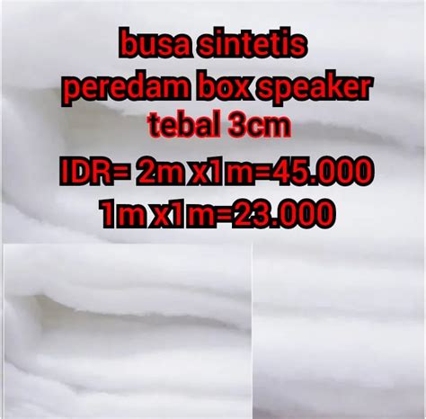 Busa Sintetis Peredam Mx M Khusus Box Speaker Lazada Indonesia