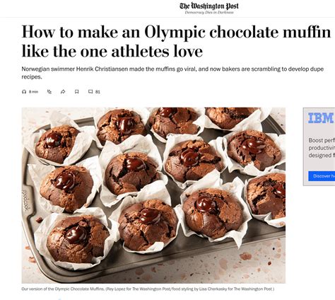 Olympics Chocolate Muffins On The Washington Post And Mashing Two Viral Recipes Together