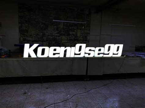 Dt Large Illuminated Koenigsegg Sign Pcarmarket