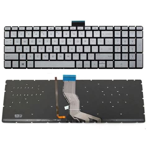 Teclado Para Laptop Hp Peça De Reiluminação Prateada Compatível