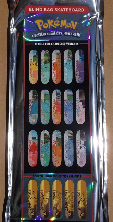 Santa Cruz X Pokemon Blind Bag Skateboard Deck Sealed Unopened Rare