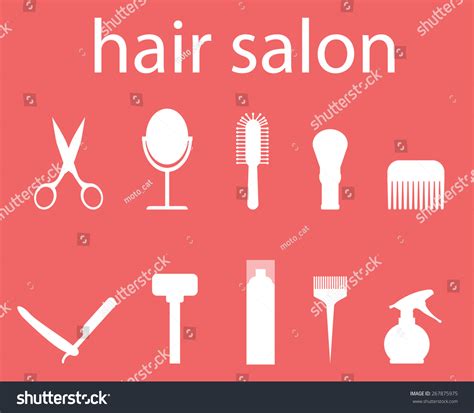 Set Contour Icons Hairdresser Stock Vector Royalty Free 267875975 Shutterstock