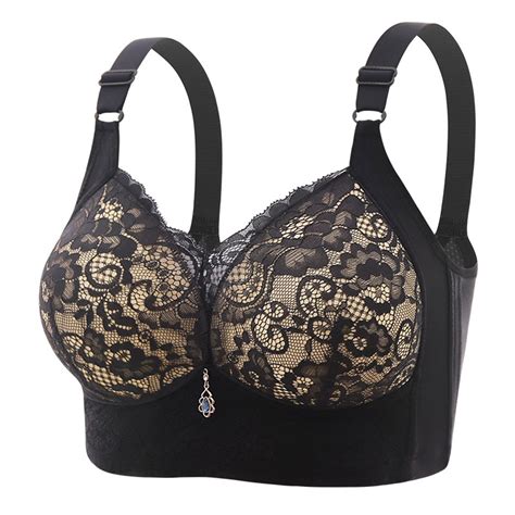ALLLIST Women Bras Wireless Black Lace Bralette Color Block Soft Plunge Lingerie For Women Size