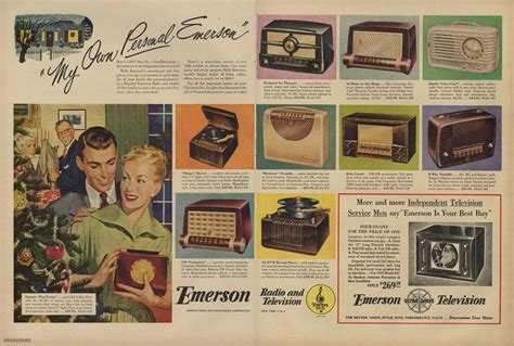 Emerson Radio And Television Radio Vintage Vintage Televisão