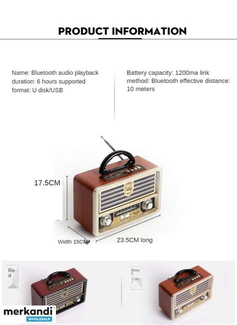 Ta Nabilir Ah Ap Radyo Retro Kablosuz Bluetooth Hifi Hoparl R Stereo