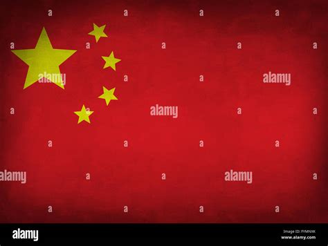 Vintage flag of China Stock Photo - Alamy