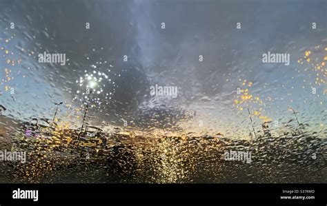 Rain on glass Stock Photo - Alamy