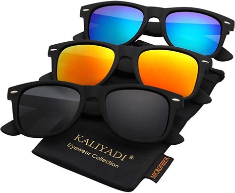 Kuguaok Lightweight Polarized Matte Black Sunglasses For Men 2 Pack