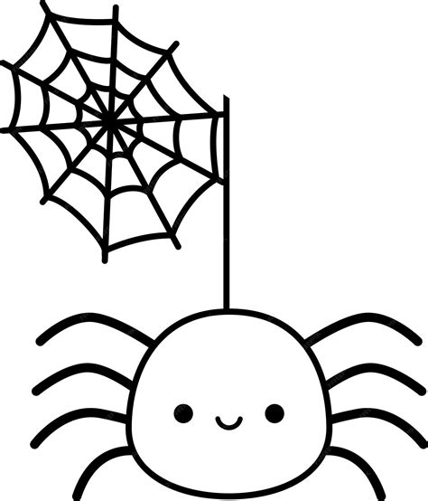 Premium Vector A Vector Of A Cute Spider In Black And White Coloring