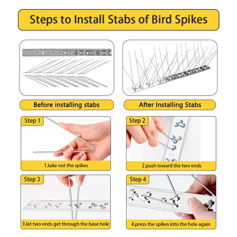 Bird Spikes For Pigeons Small Birds Cat Feet Anti Bird Spikes