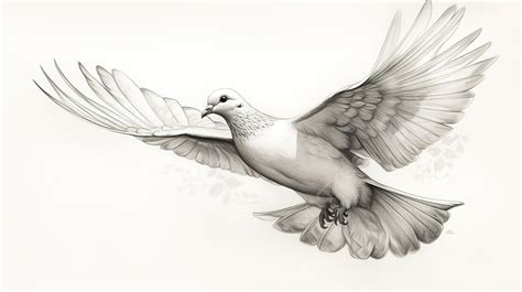 Dove Flying Up Drawing